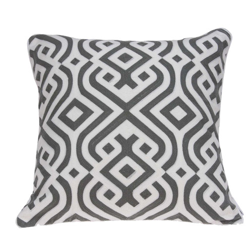 20" X 7" X 20" Gray And White Accent Pillow Cover With Poly Insert (334129)