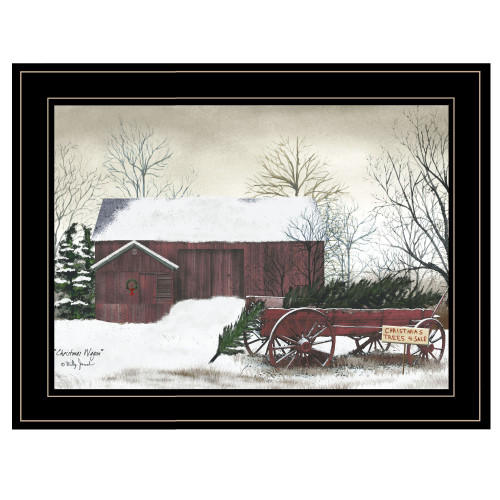 Christmas Wagon 2 Black Framed Print Wall Art (406263)