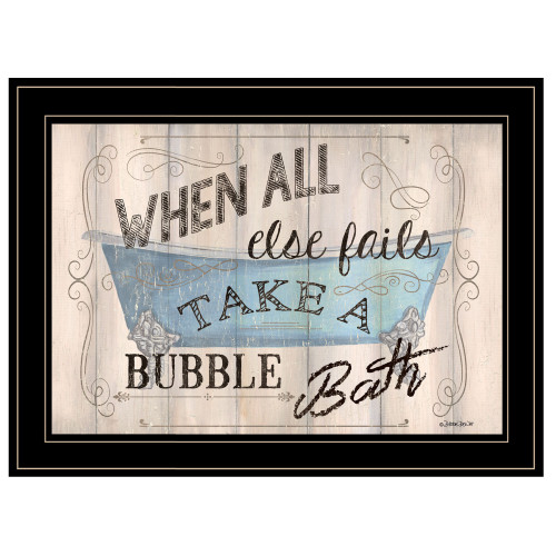Take A Bubble Bath 2 Black Framed Print Wall Art (406478)