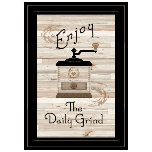 Enjoy The Daily Grind 2 Black Framed Print Wall Art (406570)