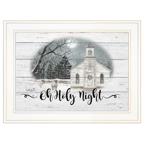 Oh Holy Night 2 White Framed Print Wall Art (406704)