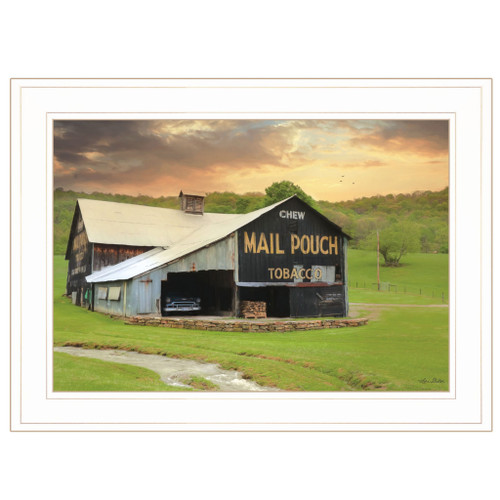 Mail Pouch Barn 4 White Framed Print Wall Art (406912)