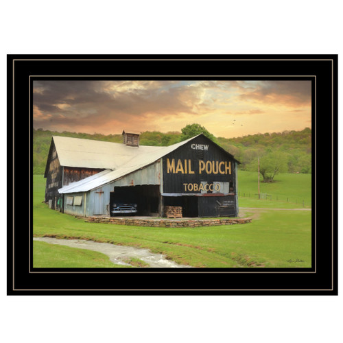 Mail Pouch Barn 5 Black Framed Print Wall Art (406913)