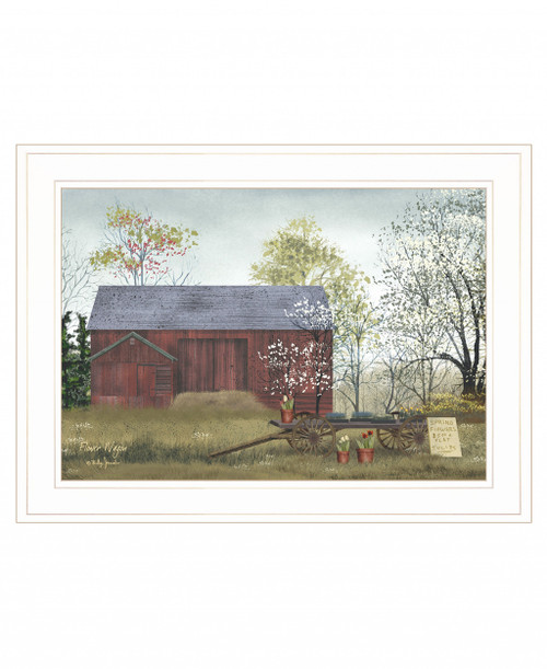 Flower Wagon 2 White Framed Print Wall Art (407307)