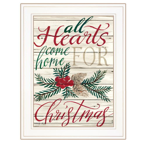 Home For Christmas 1 White Framed Print Wall Art (407324)