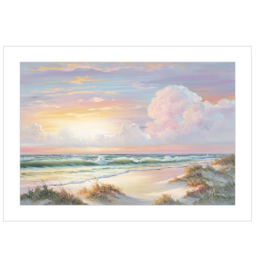Golden Sunset On Crystal Cove 3 White Framed Print Wall Art (407359)