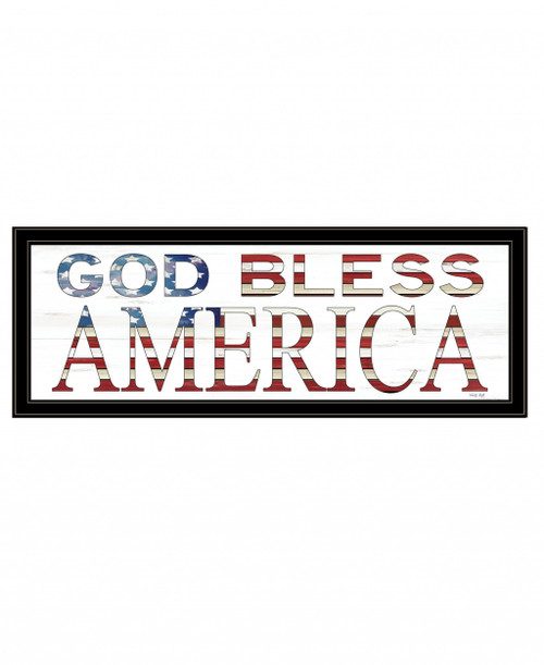 God Bless America 6 Black Framed Print Wall Art (407590)