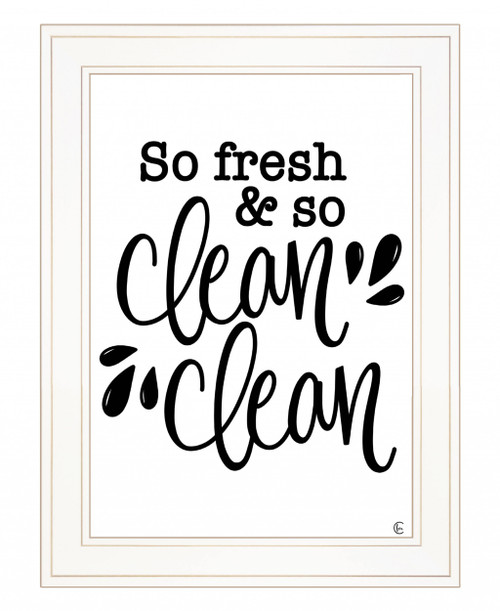 So Clean Clean 1 White Framed Print Wall Art (407684)