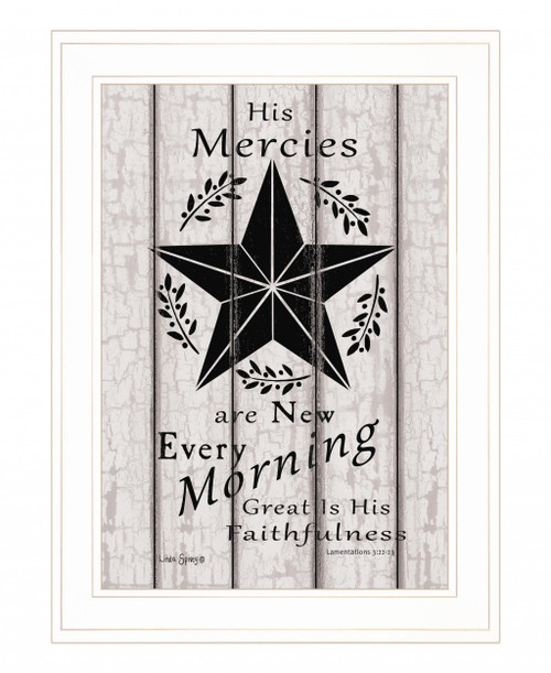 His Mercies Are New Every Morning 2 White Framed Print Wall Art (407746)