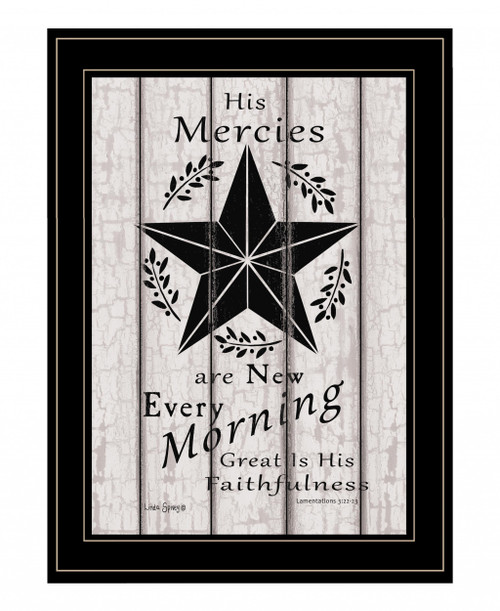 His Mercies Are New Every Morning 3 Black Framed Print Wall Art (407747)