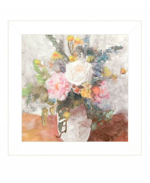 Table Bouquet 2 [1] White Framed Print Wall Art (407875)