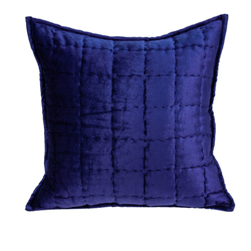 20" X 7" X 20" Transitional Royal Blue Quilted Pillow Cover With Poly Insert (334092)