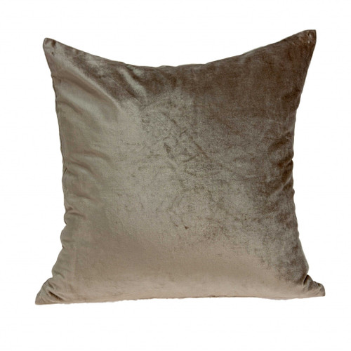20" X 7" X 20" Transitional Taupe Solid Pillow Cover With Down Insert (334193)