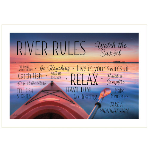 River Rules 2 White Framed Print Wall Art (415413)