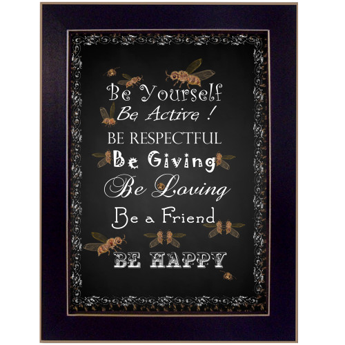 Be Yourself 1 Black Framed Print Wall Art (415549)