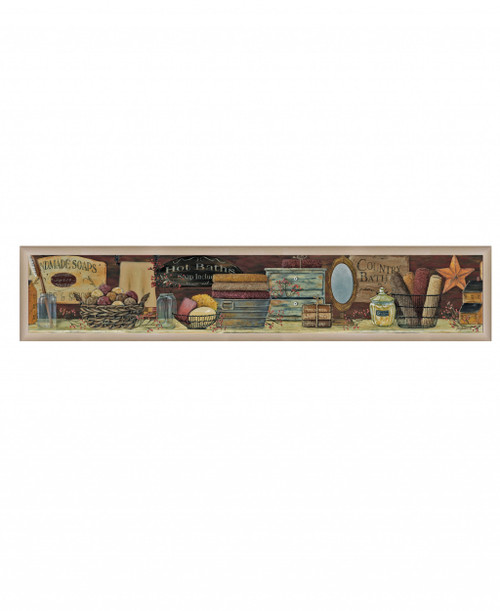 Country Bath Shelf 5 Brown Framed Print Wall Art (415960)