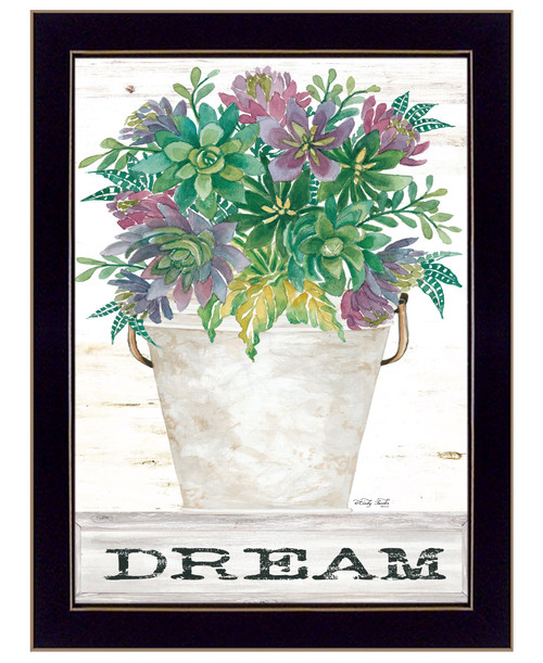 Dream Succulents 1 Black Framed Print Wall Art (416105)