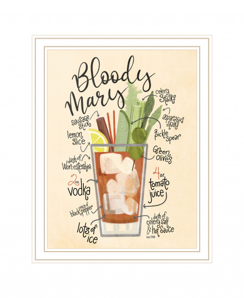 Bloody Mary White Framed Print Wall Art (416161)