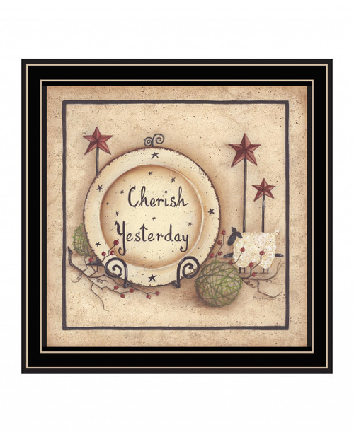 Cherish Yesterday 2 Black Framed Print Wall Art (416184)