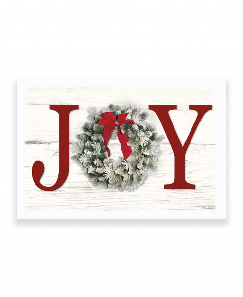 Christmas Joy 3 White Wrapped Canvas Print Wall Art (416210)