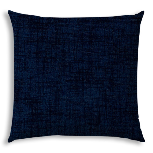 20" X 20" Medium Blue And Dark Blue Zippered Polyester Solid Color Throw Pillow Cover (472615)