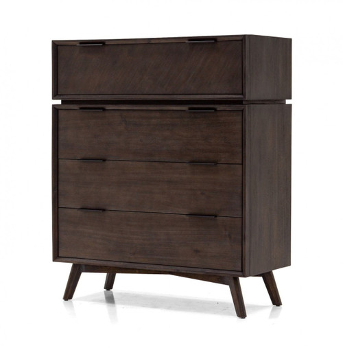 39" Acacia Solid Wood Four Drawer Standard Dresser (473075)