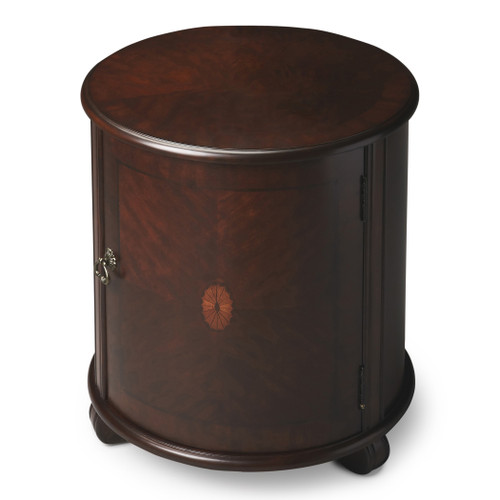 24" Dark Brown And Cherry Manufactured Wood Round End Table (476450)