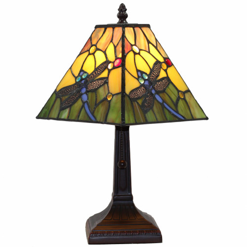 15" Tiffany Style Blue Dragonflies Table Lamp (478152)