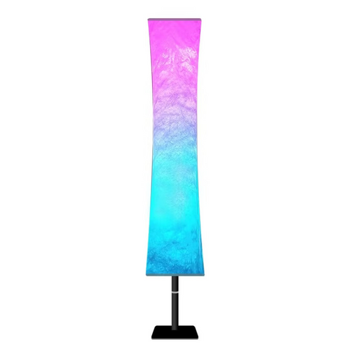 59" Color Changing Led White Column Smart Floor Lamp With White Rectangular Shade (482364)