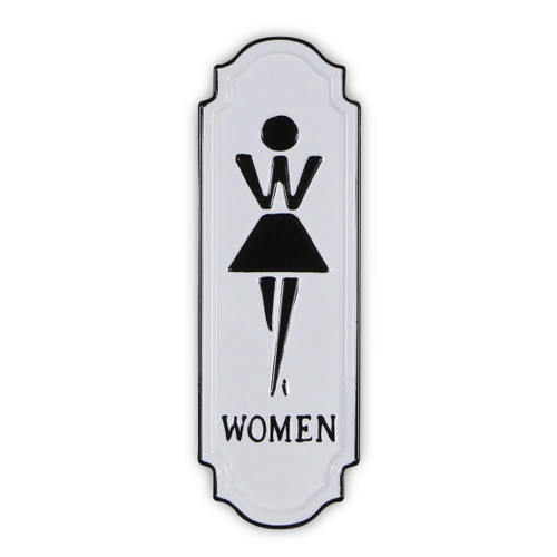 12" Black And White Metal Womens Wall Decor (483335)