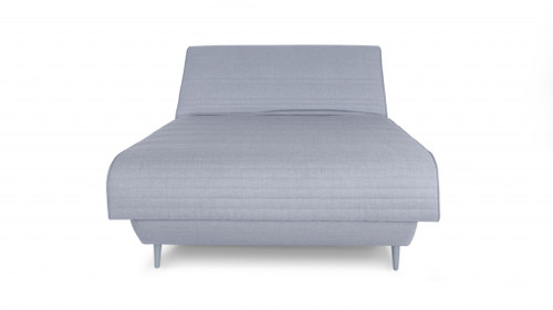 Full Adjustable Light Gray Upholstered 100% Polyesterno Bed With Mattress (483978)