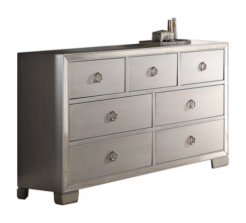 57" Platinum Manufactured Wood Seven Drawer Triple Dresser (486000)