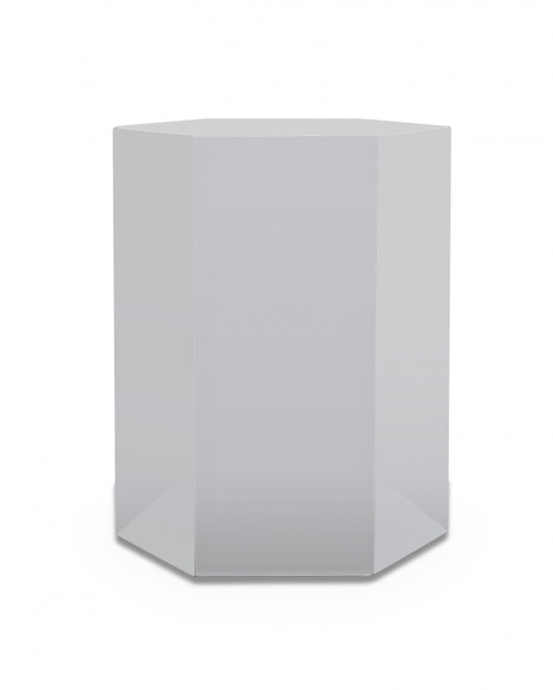 17" Light Grey Manufactured Wood Hexagon End Table (487344)