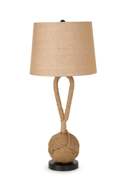 Set Of Two 29" Natural Brown Rope Table Lamps With Brown Shade (488348)