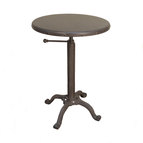22" Industrial And Inustrial Iron Round End Table (493235)