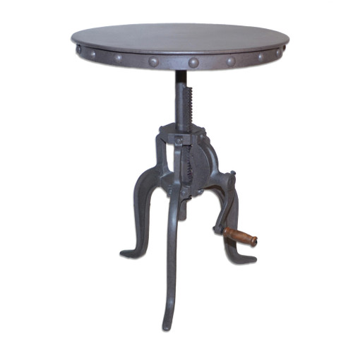 19" Inndustrial And Industrial Metal Round End Table (493241)