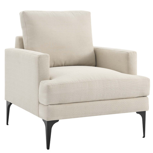 Evermore Upholstered Fabric Armchair - Beige EEI-6003-BEI