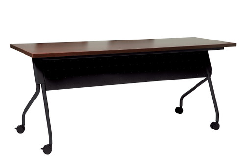 6' Black Frame With Mahogany Top Table - Mahogany (84226BM)