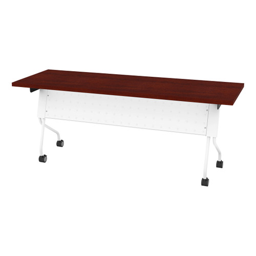 6' White Frame With Cherry Top Table - White (84226WC)