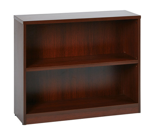 36Wx12Dx30H 2-Shelf Bookcase With 1" Thick Shelves - Mahogany (LBC361230-MAH)