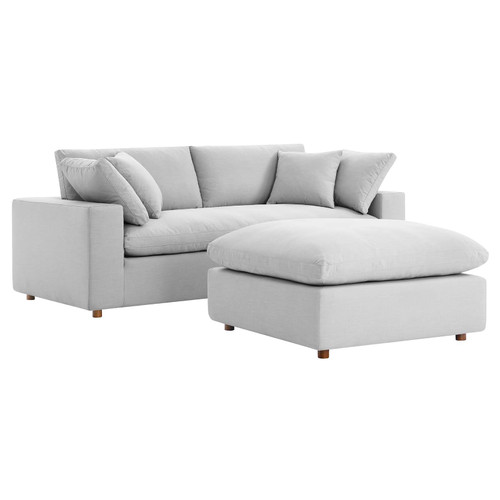 Commix Down Filled Overstuffed Sectional Sofa - Light Gray EEI-6510-LGR
