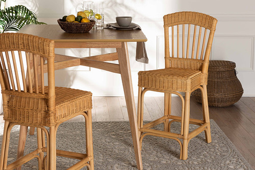 Bali & Pari Barito Modern Bohemian Natural Rattan Counter Stool Barito-Rattan-CC