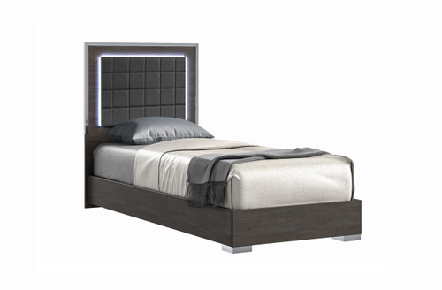 Alice Matte Gray Twin Bed 15544-T