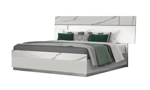 Sunset Premium Queen Bed In Bianco Luc+Stat 17646-Q
