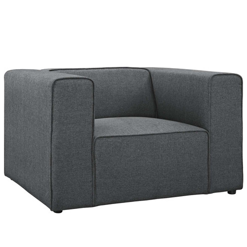 Mingle Upholstered Fabric Armchair - Gray EEI-2718-GRY