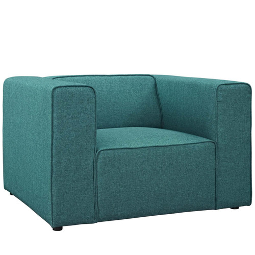 Mingle Upholstered Fabric Armchair - Turquoise EEI-2718-TEA