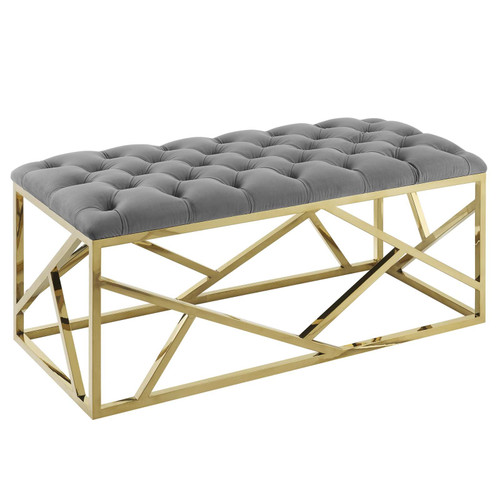Intersperse Bench - Gold & Gray EEI-2847-GLD-GRY