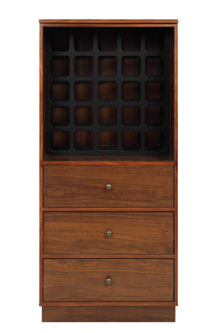 24" X 20" X 52" Wine Cabinet In Walnut - Mdf (319127)