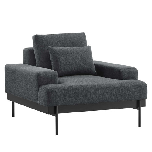 Proximity Upholstered Fabric Armchair - Charcoal EEI-6216-CHA