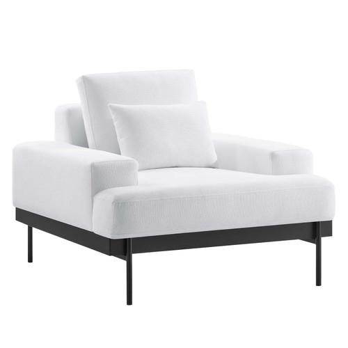 Proximity Upholstered Fabric Armchair - White EEI-6216-WHI
